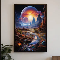 Cosmic Landscape Fantasy Poster PosterGoat
