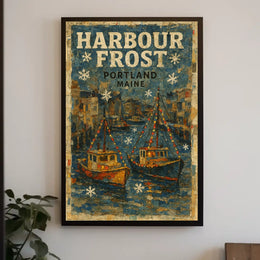 Harbour Frost Portland, Maine Poster
