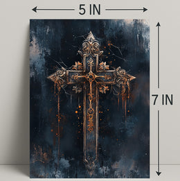 Ornate Gothic Cross Poster