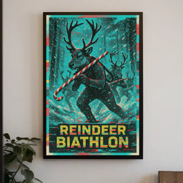 Reindeer Biathlon Poster