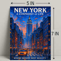 New York A Symphony of Life Poster PosterGoat