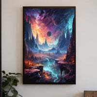 Fantastical Cosmic Journey Futuristic Sci-Fi Poster