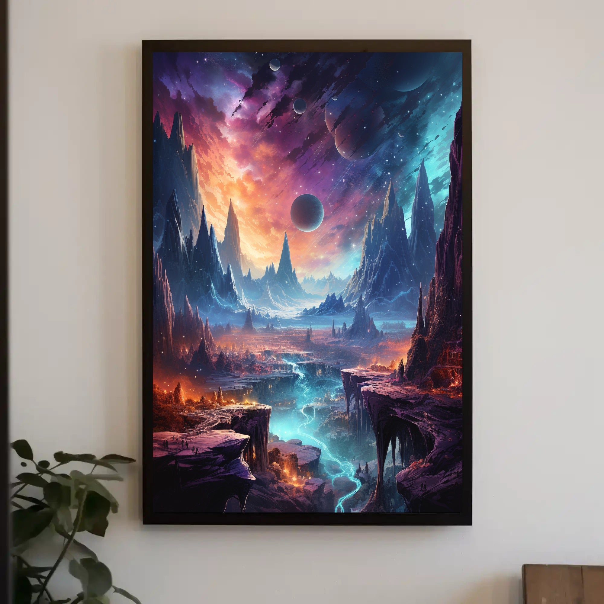 Fantastical Cosmic Journey Futuristic Sci-Fi Poster