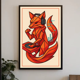 Geometric Dj Fox Poster