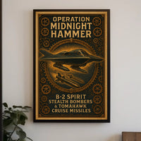B-2 Spirit and Tomahawk Steampunk Military Recruitment Poster PosterGoat