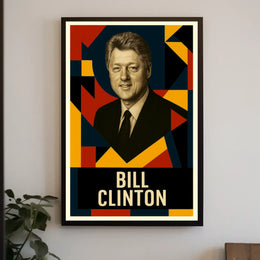 Bill Clinton 42nd President of the United States Abstract Pop Poster