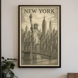 New York Cityscape Poster