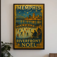 Memphis Riverfront Noël Poster