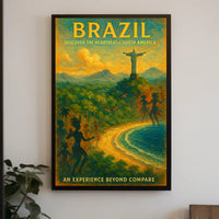 Brazilian Vibrance: Christ the Redeemer Travel Poster