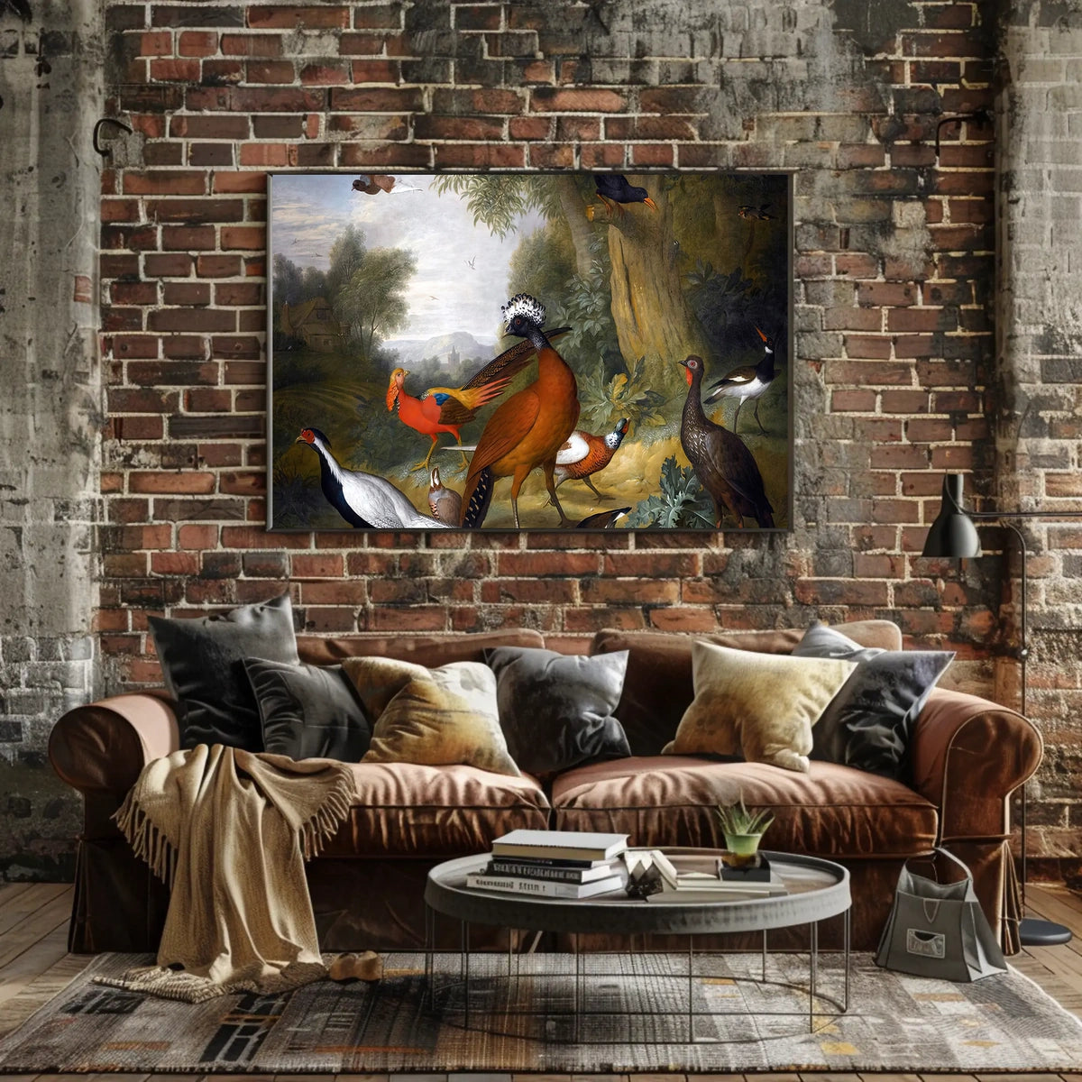 Exotic Birds in Idyllic Landscape Animal Poster