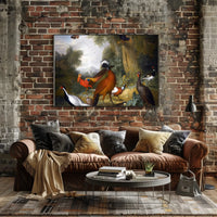 Exotic Birds in Idyllic Landscape Animal Poster