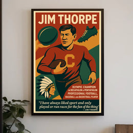 Celebrating Jim Thorpe A Multifaceted Sports Legend Poster