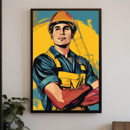 Vintage Futuristic Cityscape Art Deco Poster