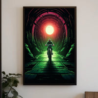 Journey Through the Neon Tunnel Poster