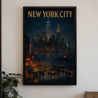 New York City Nightscape Poster