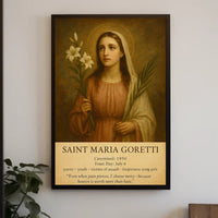 Saint Maria Goretti Religious Heritage Tribute Poster