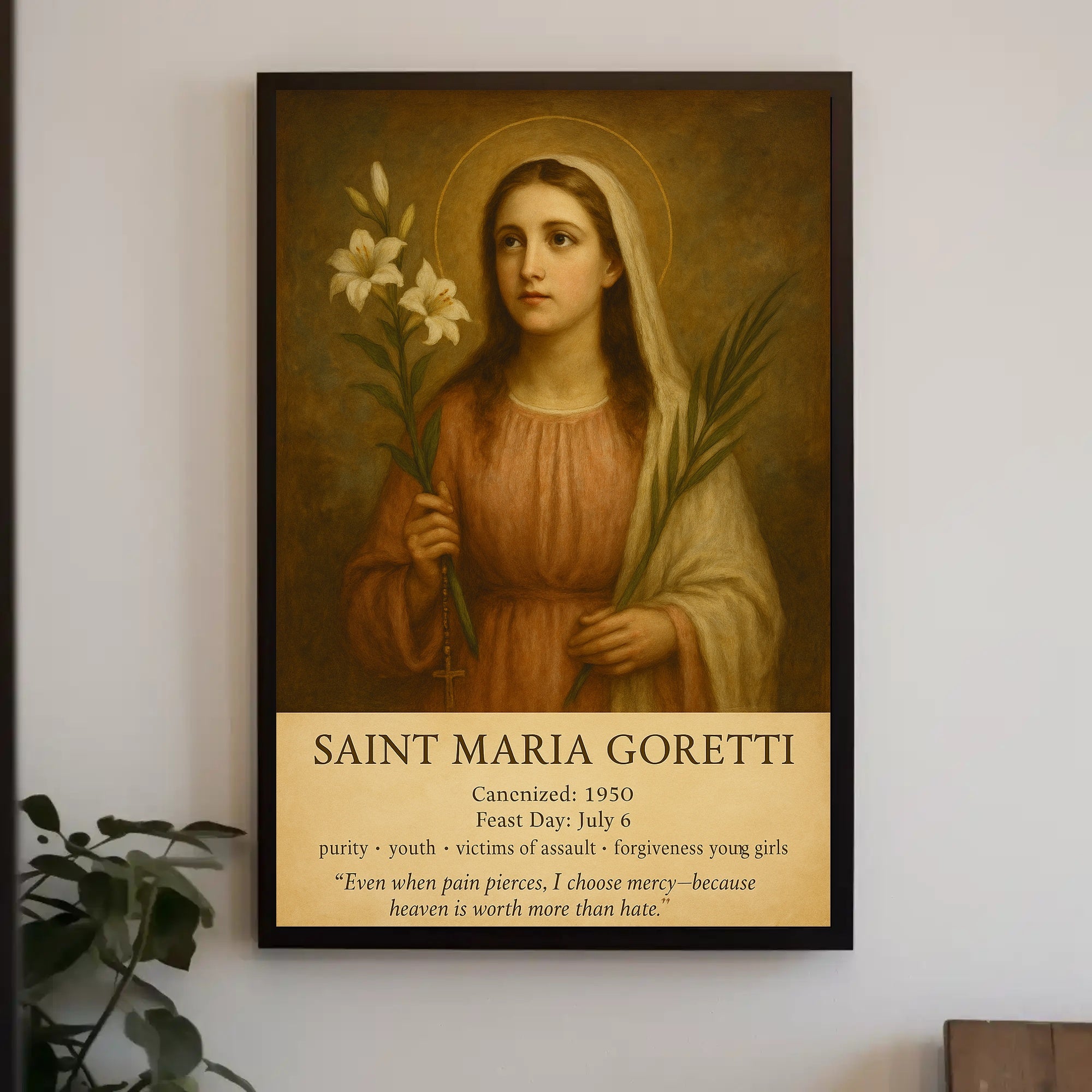 Saint Maria Goretti Religious Heritage Tribute Poster