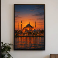 Sunset Over The Hagia Sophia Poster