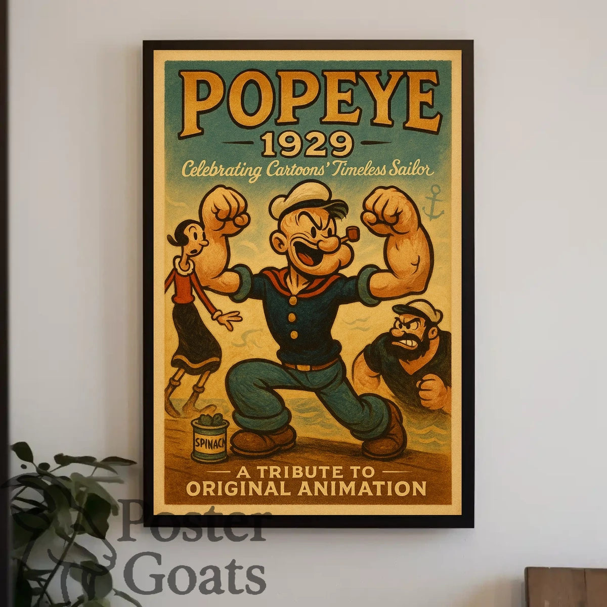 Classic Cartoon Sailor Nostalgia Pop Culture Poster