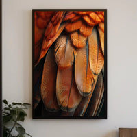 Bird Feather Textures Photorealistic Nature Art Poster PosterGoat
