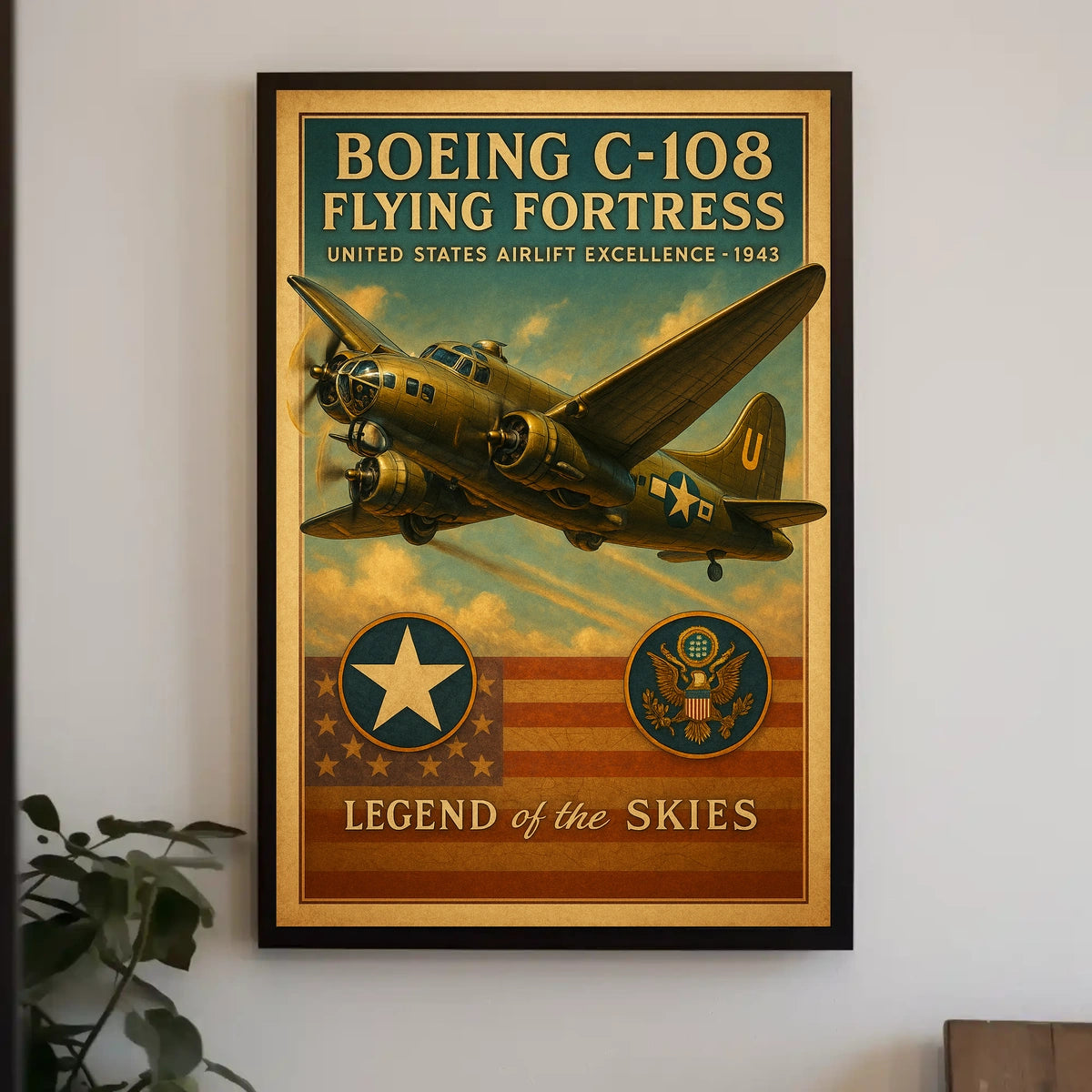 Boeing C-108 Flying Fortress Poster