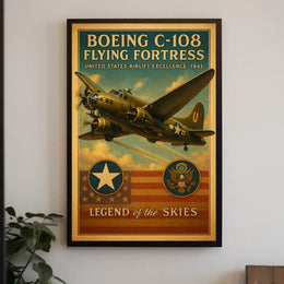 Boeing C-108 Flying Fortress Poster