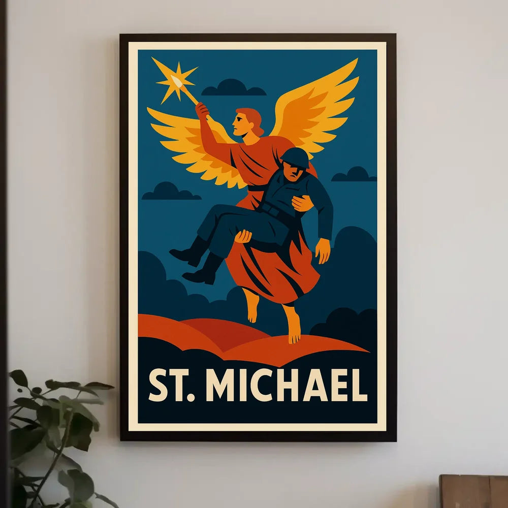 Saint Michael Modern Religious Art Poster