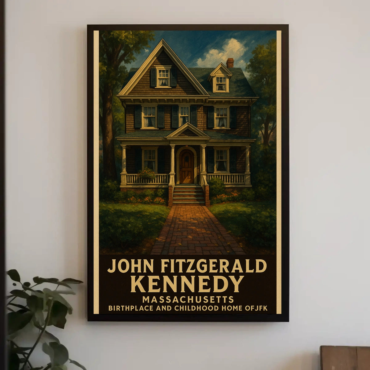 John Fitzgerald Kennedy Birthplace And Poster