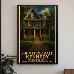 John Fitzgerald Kennedy Birthplace And Poster