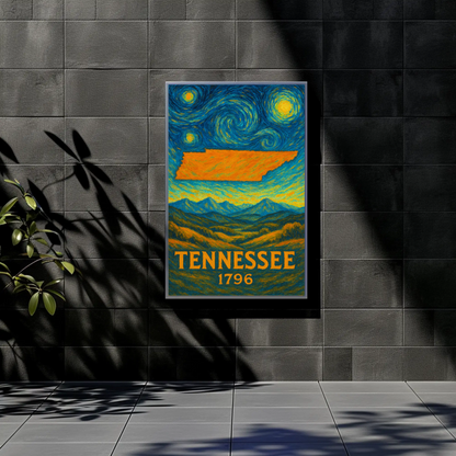 Tennessee Starry Night Poster
