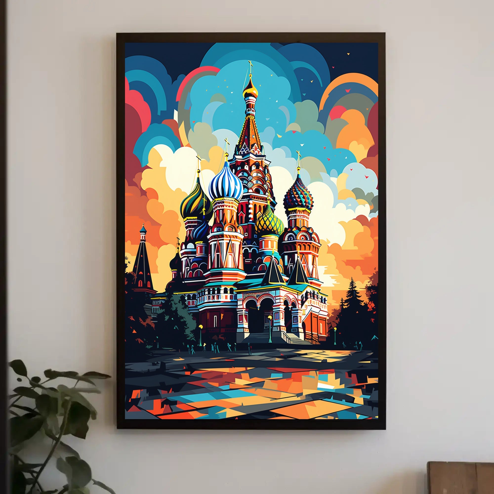 Saint Basil's Whimsical Abstract Poster