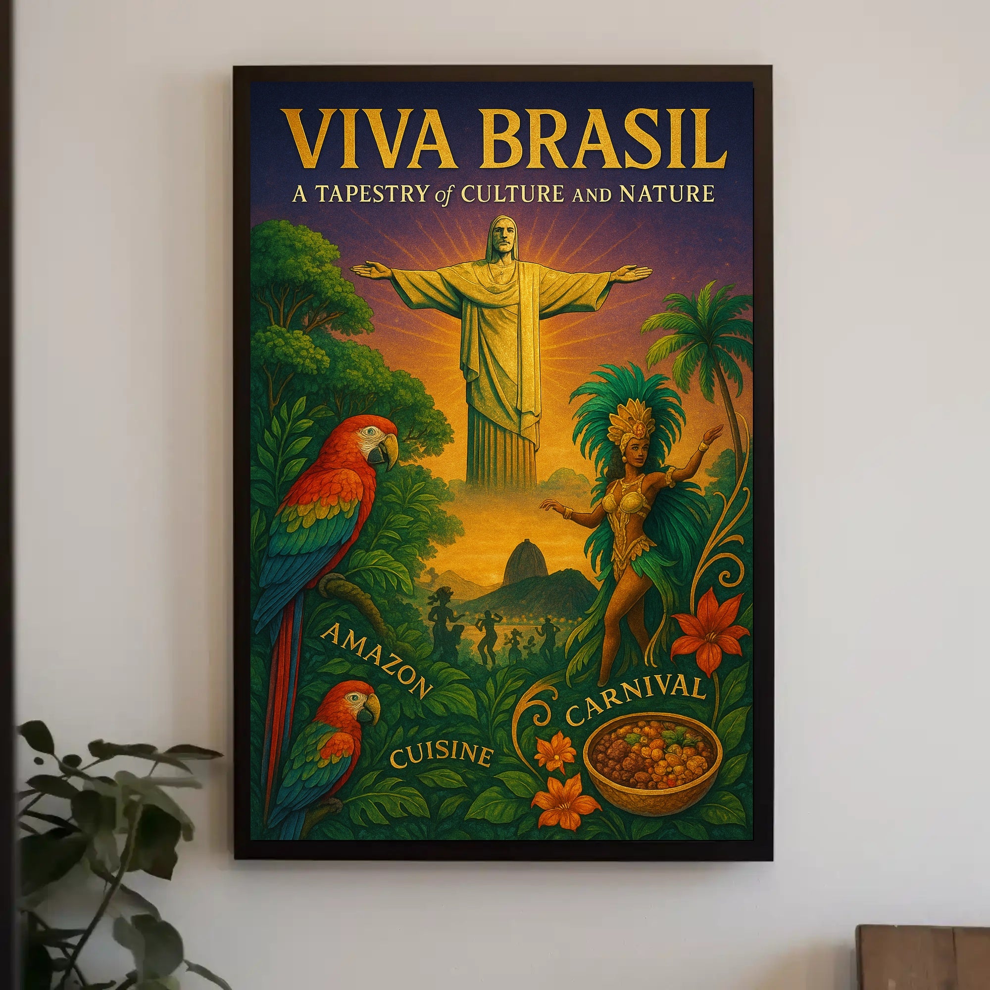 Viva Brasil A Tapestry Of Culture And Poster