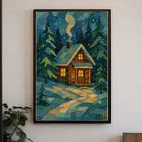 Cozy Winter Cabin Poster