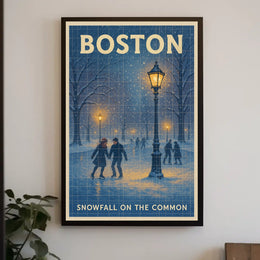 Snowfall On The Common Poster