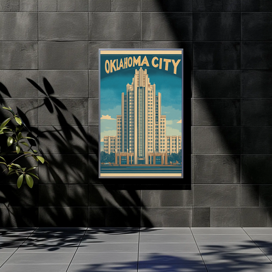 Oklahoma City Vintage Poster