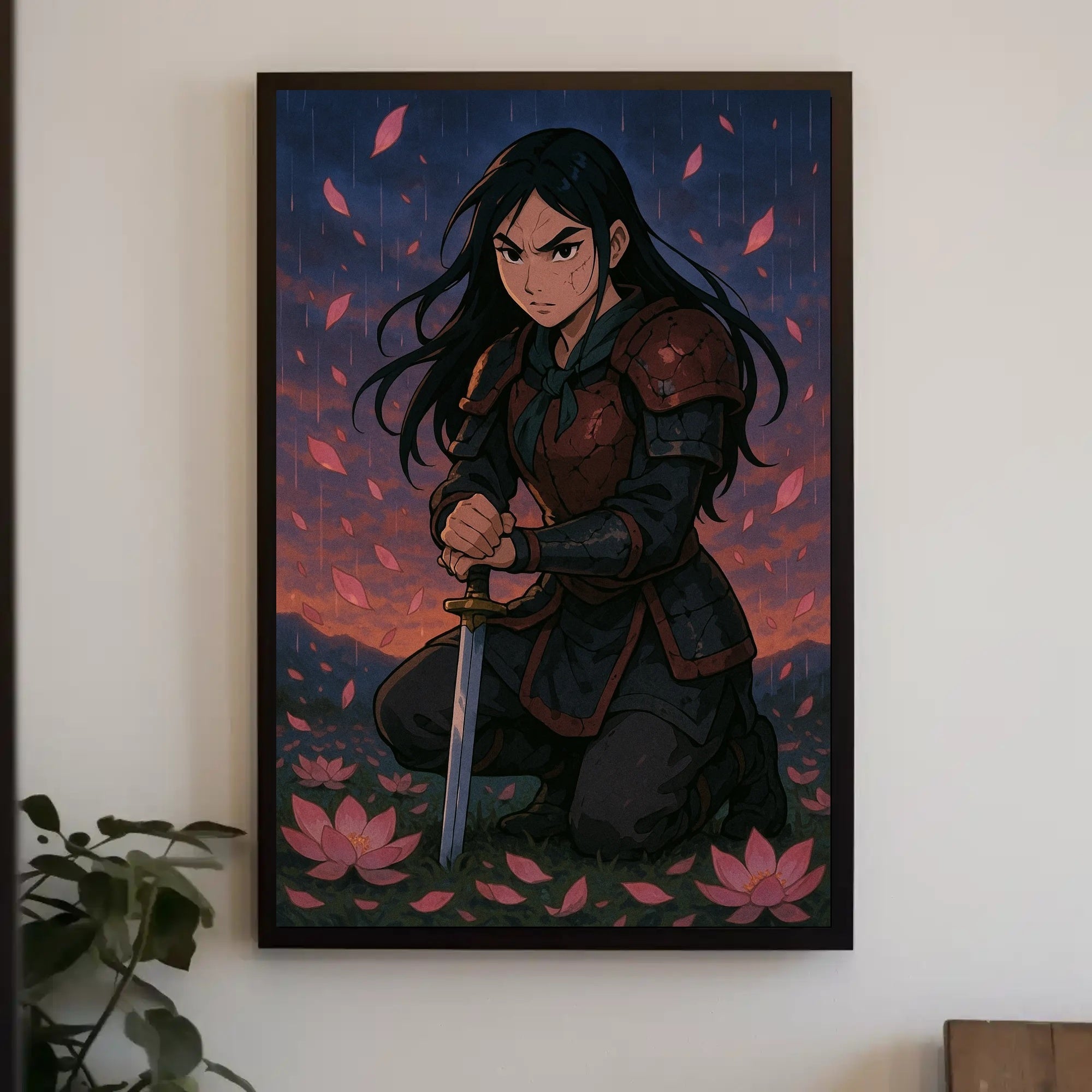 Warrior Woman Fantasy Twilight Motif: Fantasy or Mythology Poster