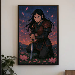 Warrior Woman Fantasy Twilight Motif: Fantasy or Mythology Poster