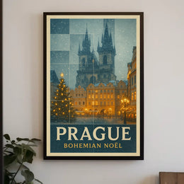 Prague Bohemian Noël Poster