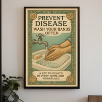 Prevent Disease Wash Your Hands Poster