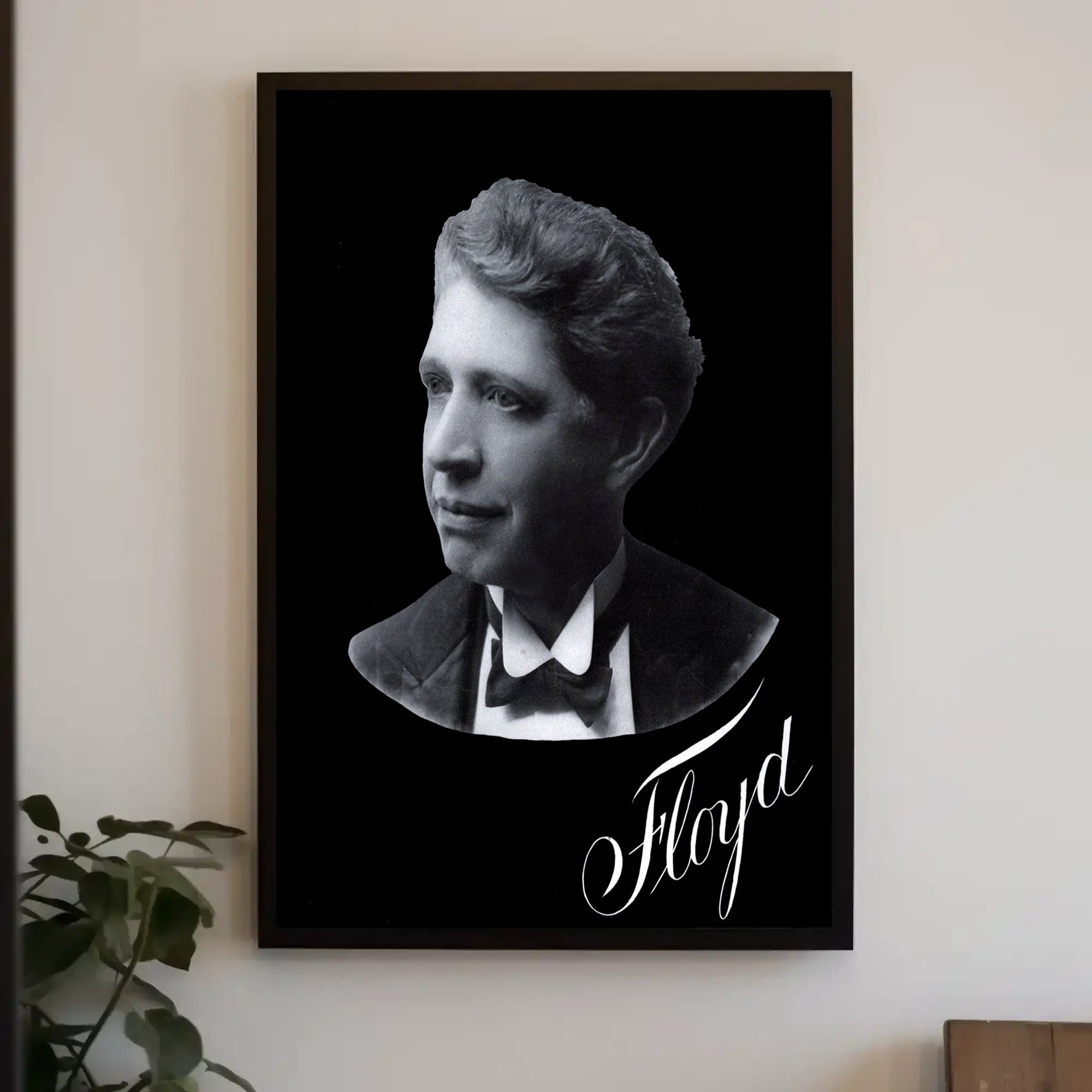 Elegant Floyd Portrait Classic Black and White Artistic Poster