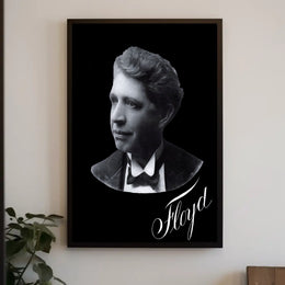 Elegant Floyd Portrait Classic Black and White Artistic Poster