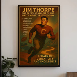Celebrating Jim Thorpe's Athletic Legacy Poster
