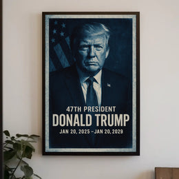 Patriotic Vintage Political Figure Historical Poster