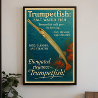 Trumpetfish Salt Water Elegance Poster