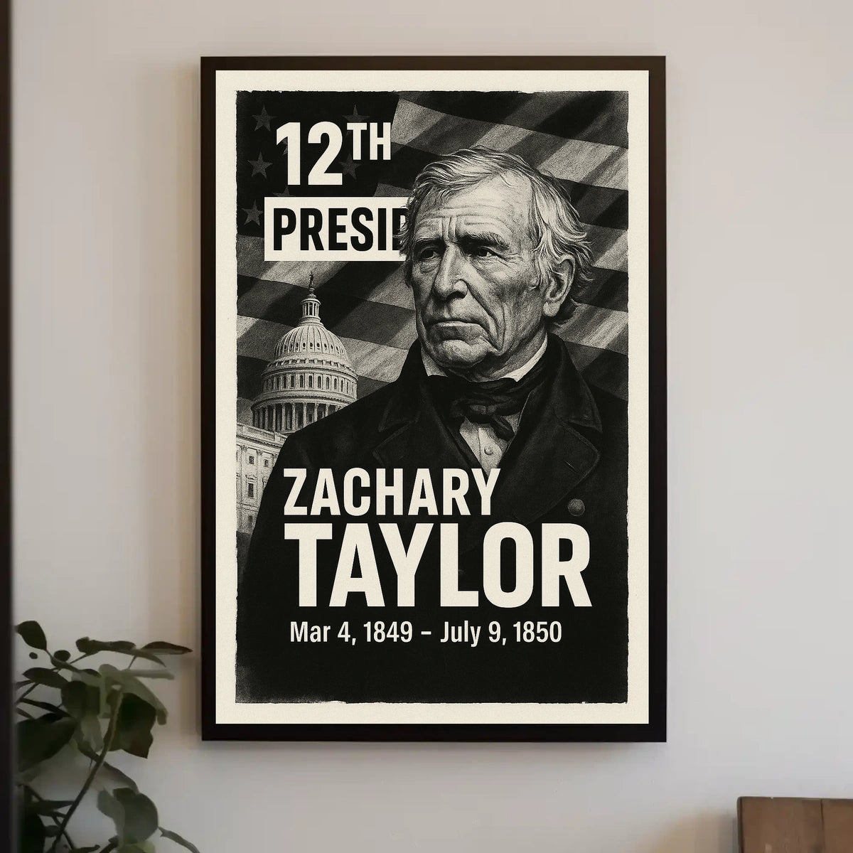 Zachary Taylor 12th President of the United States Digital Montaje Poster