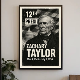 Zachary Taylor 12th President of the United States Digital Montaje Poster