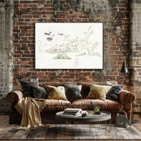 Serene Waterfowl Scene: Vintage Nature Animal Poster