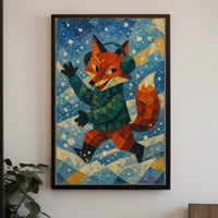 Winter Fox Delight Poster