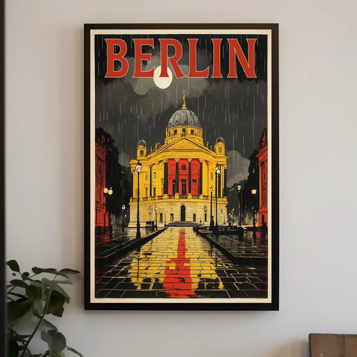 Berlin Architectural Nightscape Poster