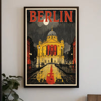 Berlin Architectural Nightscape Poster